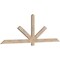 Ekena Millwork Kennewick Smooth Timber Gable Bracket, Douglas Fir, 84"W x 28"H x 1 1/2"D x 3 1/2"F, 8/12 Pitch GBW084X28X0204KEN00SDF - alternate 4